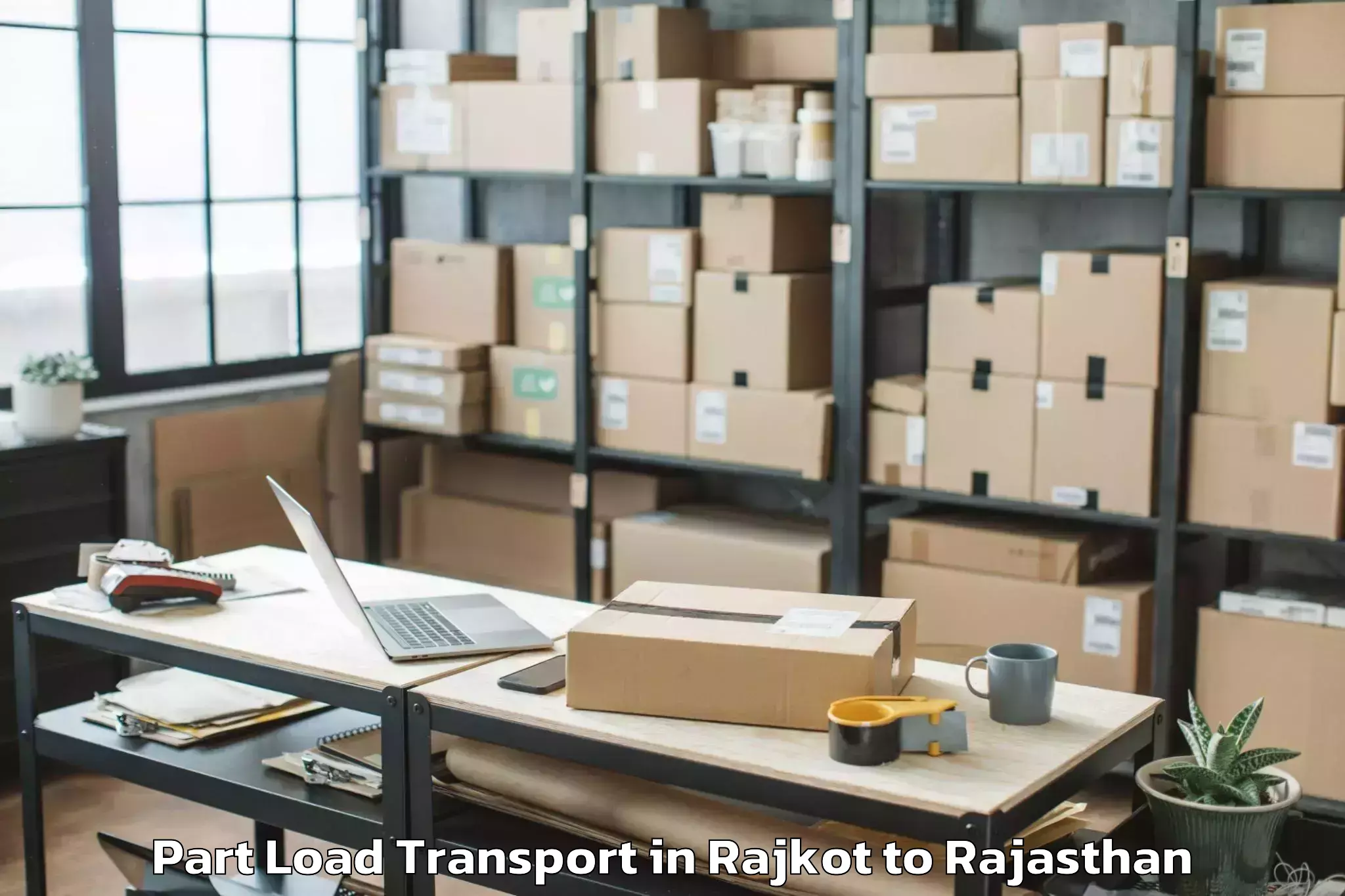 Easy Rajkot to Udpura Part Load Transport Booking